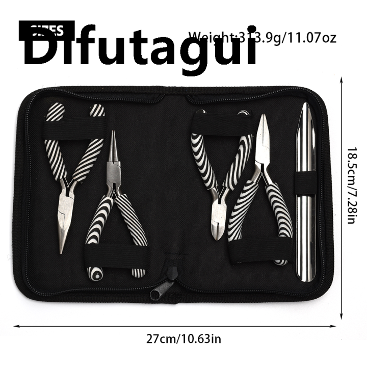 Difutagui%202025%20XUQIAN%205pcs%20Zebra%20Pliers%20Kit%20Chain%20Nose%20Round%20Nose%20Flush%20Nose%20Flat%20Nose%20Bead%20Ccoop%20With%20Zippered%20Tool%20Bag%20Set%20for%20Jewelry%20Making%20-%20Image%203