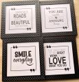 Quote Frame – Square Black Decorative Wall (4 piece set). 