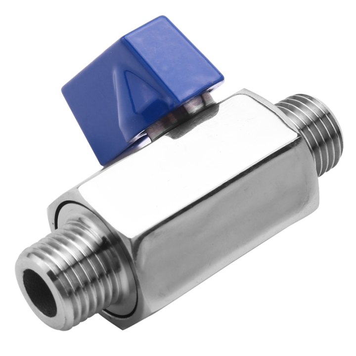 NAMUNY%204X%20Stainless%20Steel%20Ball%20Valve%20-%201/4%20Inch%20NPT%20Thread%20Male%20Small%20Mini%20Ball%20Valve%20(1/4Inch%20Male&Male)%20-%20Image%205