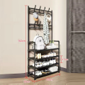 Multifunctional 2-in-1 Hallway Rack Stand 4  layers Shoe Shelves - Easily Portable Shoe Racks. 