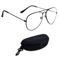 Aviator Metal Frame Clear Lens Glasses For Men And Women. 