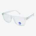 Unisex Transparent Wayfarer Style Blue Ray Cut Glasses. 