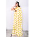 Printed Saree for Women Fashionable Design Geogette Saree. 