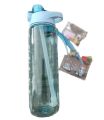 1000ml Large Capacity BPA Free Motivational Water Bottle With Time Scale With Straw- Free Stickers Inside. 