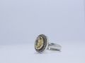 Silver Ring with Golden topaz stone. 