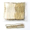 100 Pcs/Bag 6cm U Shaped Pins Bridal Hairstyle Tools Waved Hair Alloy Bobby Pins Barrettes Hair Pins. 