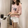 Korean Fashion Summer Korean Edition Short Sleeve T-Shirt Lady Loose Plus Size Half-Sleeved Top Women'S Wear. 