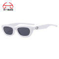 Outdoor men's and women's butterfly personality cat's eye European and American two-circle small frame fashion sunglasses crossover frame sunglasses. 