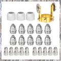 P80 Plasma Cutter Torch Consumables, 24Pcs 1.5mm Cutting Torch Nozzle Tips Electrode Kits, for BTC800DP Plasma Cutter. 