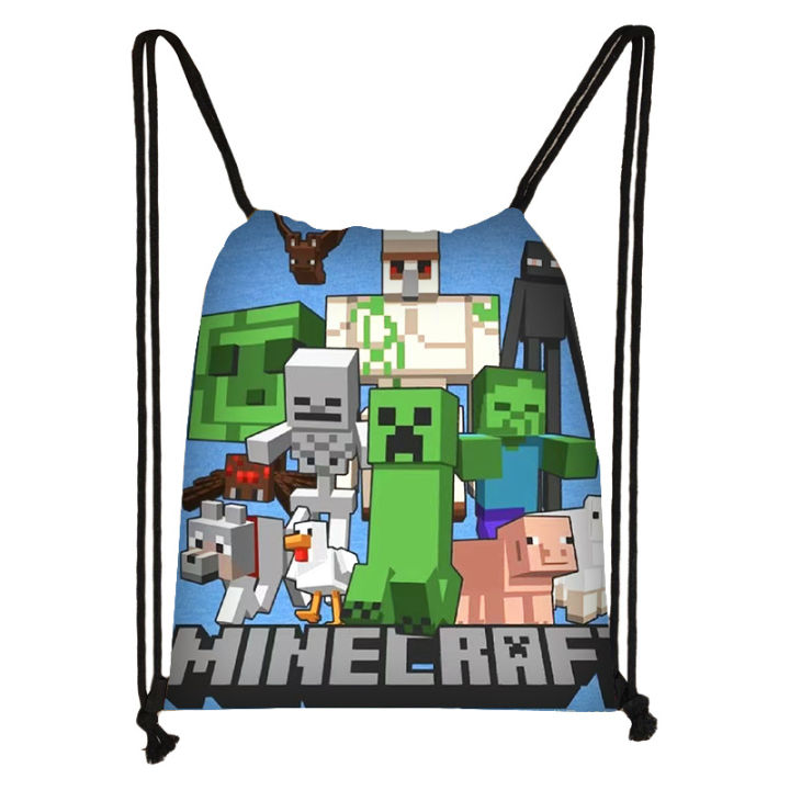 New%20minecraft%20drawstring%20drawstring%20pocket%20children's%20large%20capacity%20storage%20bag%20student%20outdoor%20leisure%20portable%20backpack%20-%20Image%209