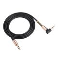 3.5Mm 3 Pole Audio Auxiliary Input Adapter Male To Male Right Angle Tpe Aux Cable 1M For Headphones, Car, Home Stereos, Speaker, Echo & More. 