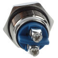 16mm Flush Mounted Momentary SPST Stainless Round Push Button Switch. 