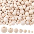 Natural Wooden Beads Balls 8/10/12/16/20/25/30mm Round Spacer Wood Beads for Jewelry Making DIY Macrame Craft Handmade 10-200pcs. 