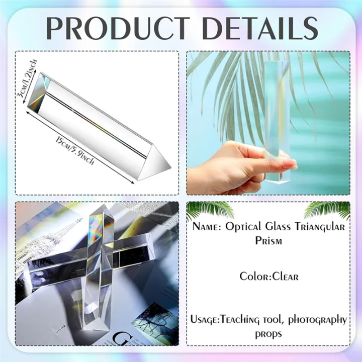 6Inch%20Crystal%20Triangular%20Prism%20for%20Photography%20Effects%20Physics%20Teaching%20Light%20Spectrum%20Optics%20Kits%202Pcs%20-%20Image%203