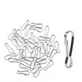 100 Pcs Durable 304 Stainless Steel Spring Hooks 1 Inch 25mm Metal Snap Clip Hooks Lanyard Rust-Proof Small Spring Clips ID Card. 