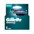 Gillette Mach 3 Blades - 4pc Blades ONLY | Perfectly Smooth Strokes for Perfect, Nick-free Shave with Skin-guard | MACH3 Mach III Mach-3 Mach Three Gillete Gillet Gilett. 