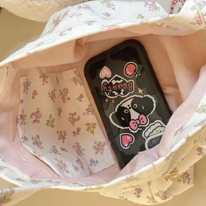 Large%20Capacity%20Fragmented%20Flowers%20Pattern%20Tote%20Bag%20Fashion%20Sweet%20With%20Lace%20Bow%20Storage%20Handbags%20Canvas%20Handbag%20Creek%20-%20Image%202