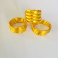 Gold Plated Panchadhatu Beruwa Authi Combo Pack Of 3 Rings. 