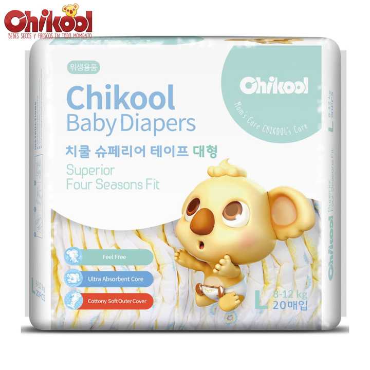 Chikool Superior Tape Diapers Large Size For 8-12 KG 20 Pieces