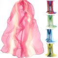 Summer Sun Protection Scarf Gradient Solid Color Literature Pashmina Soft Long Beach Scarves Women. 