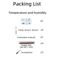 Tuya Temperature Humidity Switch Sensor 2.4G WiFi Temperature Humidity Switch Sensor with Temperature and Humidity Probe. 
