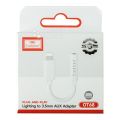 Audio adapter Earldom ET-OT68 3.5mm to Lightning 8-pin (white). 