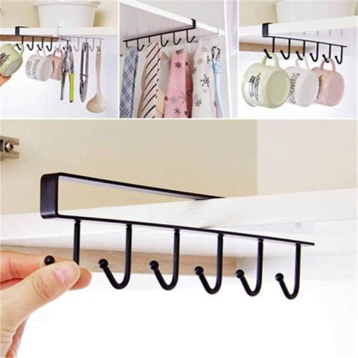 Mug Holder Under Cabinet Adhesive Cup Hooks Drilling Free Coffee Cups ...