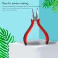 OUMERY 1 Pack 45 Steel Jewelry Bead Crimper Tools Crimping Press Plier for Jewelry Making Red. 