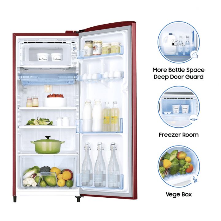 SAMSUNG%20RR20C20C2RH/IM%20192%20Litres%20Direct%20Cool%20Single%20Door%20Refrigerator%20Scarlet%20Red%20-%20Image%205
