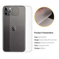 5D Carbon Fiber Back Skin Rear Screen Guard Protector Sticker Protective Film Wrap for Apple iPhone 11 Pro Max. 