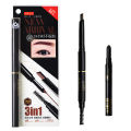 Multi-functional three-head eyebrow pencil 3D three-in-one word: waterproof, sweatproof, non-smudge, eyebrow powder, long-lasting double-ended eyebrow tinting, thrush. 