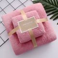 KOJA Home Textiles High-Density Coral Fleece Absorbent Soft Bath + Face Towel. 