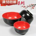 KKS Set of 5 Tibetan Red and Black Melamine Bowl/Bowls | Bowls for Serving Black & Red | 480 ml | Ramen Bowl Melamine Japanese Style Noodle Soup Bowls Cereal Pasta Serving Salad Bowl Asian Dishes for Pho Noodles Thai Chinese Dinnerware Black Red. 