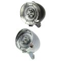 fasdaga 2x Retro Bicycle Bike Accessory Front Light Bracket Vintage 3LED Headlight (Black&Silver). 