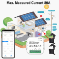 Tuya Smart 2 Way WiFi Energy Meter Bidirection Monitor Solar Produced And Consumed Power Meter + Clamp App AC110V 240V (2CT). 