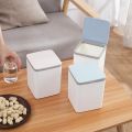 Collection Basket Simple Desktop Trash Can Plastic Mini Garbage Container Beautiful Square Waste Bin Home. 