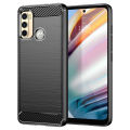 lthmy for Motorola Moto G60 Case Carbon Fiber TPU Soft Silicone Back Cover Armor Phone Case Casing. 