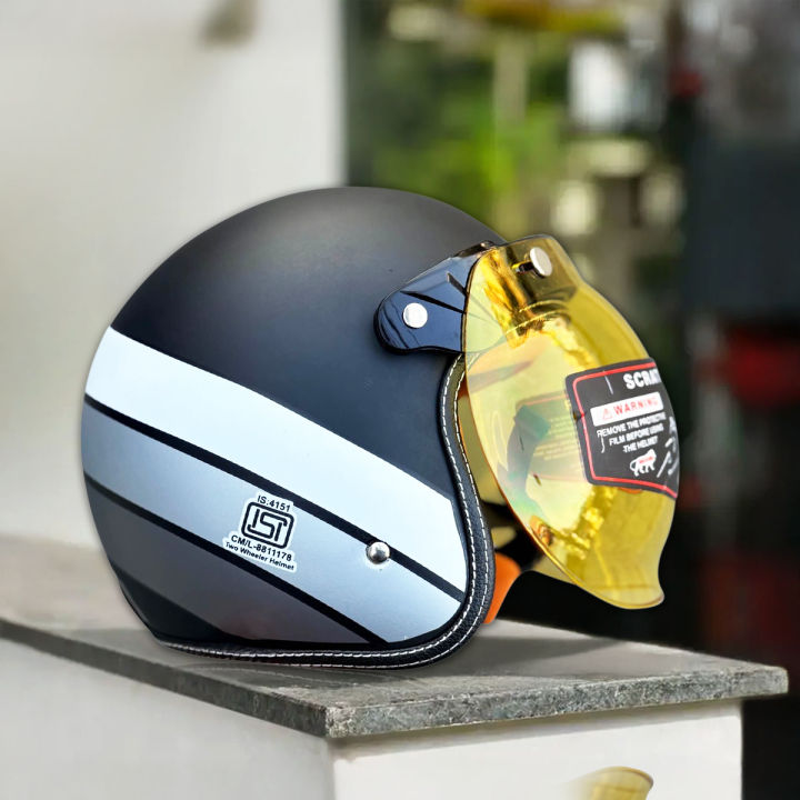 O2 Jet helmet with Bubble visor (Night vision