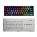 ZA646 Keyboard RGB USB Mechanical Gaming Keyboard 64 Keys Wired Detachable Cable Portable Gamer Keyboard Blue Switch Key caps. 