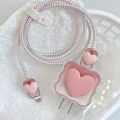 Cute Cable Protector for iPhone Charger with Unique Design 3D Love Heart Data. 