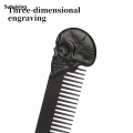 Sutuiying 1Pc Men's Beard Brush Stylish Design Retro Hairdressing Portable 2025 New Tool Metal Professional Styling Comb for Home Beauty Salon. 