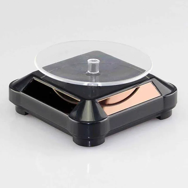 2022 New 360 Degree Rotating Turntable Jewelry Display Stand with Solar ...