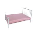 Creative :12 Scale Dollhouse Bed Frame Bedroom Scene Doll Bed Furniture With Mattress Single Bed Mini Bed Model Dollhouse Accessories. 