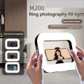 Handheld Ring LED Rechargeable Fill Light Portable Mobile Phone Live Broadcast Photography Desktop Selfie Light. 