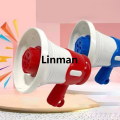 Linman Recordable Mini Speaker Loudspeaker Handheld With Key Chain BacLuxury kpack Pendant Children's Megaphone Phonograph Decompression Toy. 