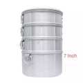 7 Inch Aluminium Momo Steamer 3 Tiers | 3 Tier Aluminium Food Steamer - 7 Inch | Easy To Clean Food Steamer. 