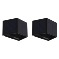 JINMY 2X Solar Wall Light Outdoor Up-Down Lighting LED Lamp Solar Wall Washing Lights for Courtyard Garden Dimmable. 