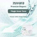 Zuvara Premium Tape Diapers - NB (Pack of 22). 