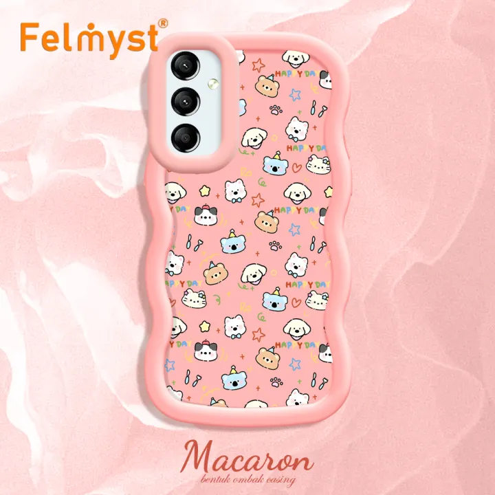 FELMYST%20for%20Samsung%20A24%204G%20Back%20Cover%20Big%20Wave%20Edge%20Soft%20Silicone%20Full%20Screen%20Small%20Animals%20Pattern%20Macaron%20Phone%20Case%20-%20Image%202