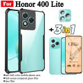 3 in 1 For Honor 400 Lite Shockproof Phone Case for Honor X8C X7C X8B X7B X6B Ceramic Frosted Film+Camera Lens Film. 